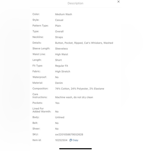 SHEIN Denim Ripped Overalls (14) - Picture 5 of 5